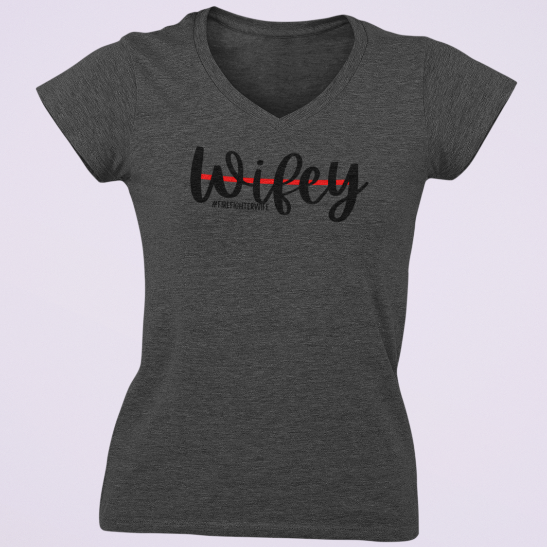 Firefighter Wife V Neck T Shirt - Pooky Noodles