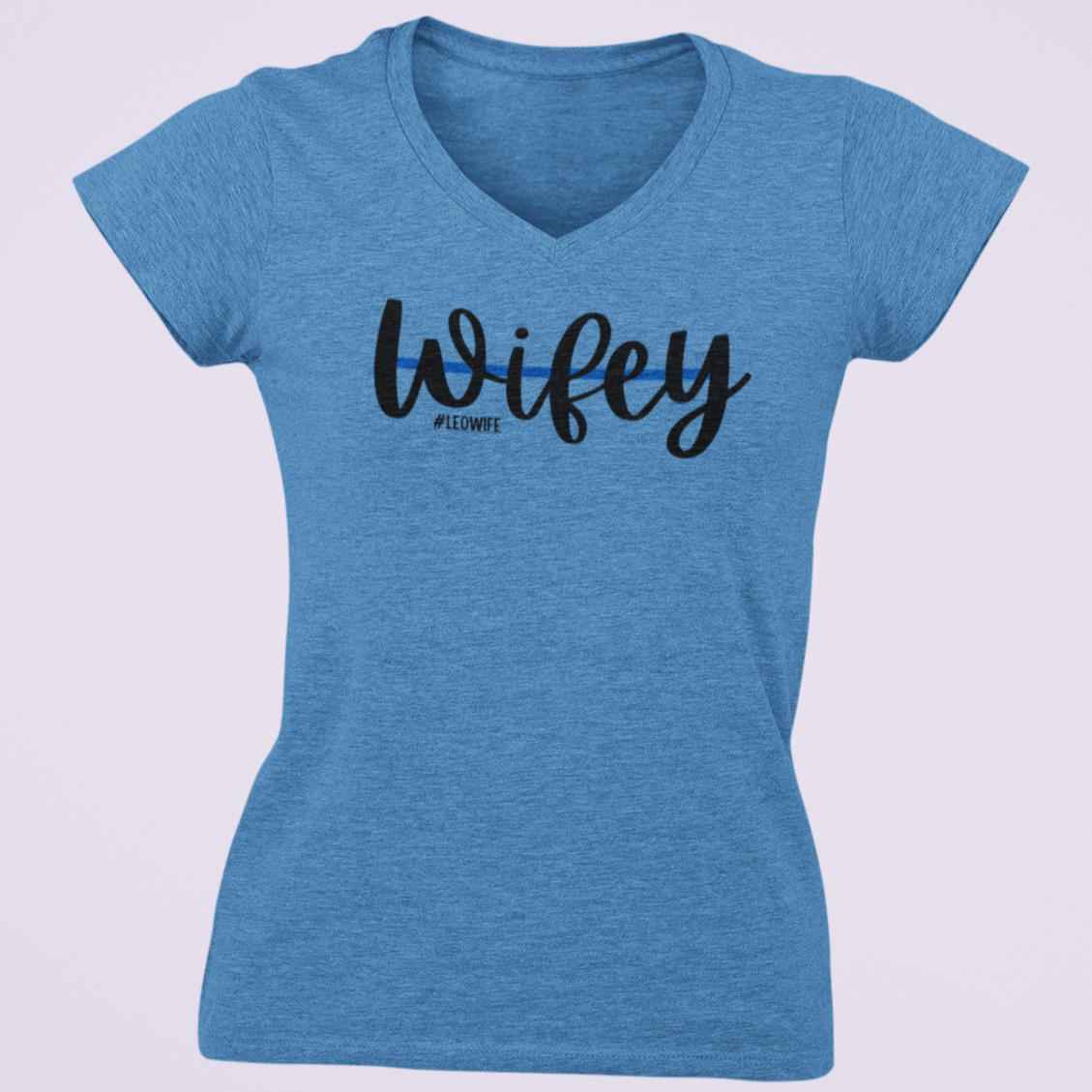 Police Wife V Neck T Shirt - Pooky Noodles