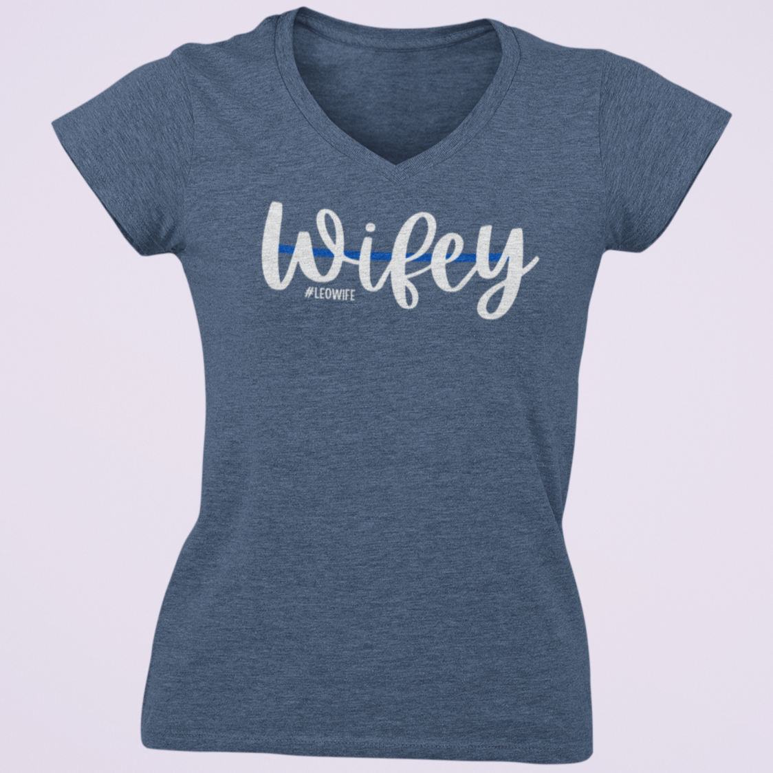 Police Wife V Neck T Shirt - Pooky Noodles