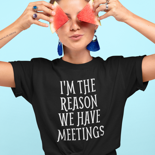 I'm The Reason We Have Meetings T Shirt - Pooky Noodles