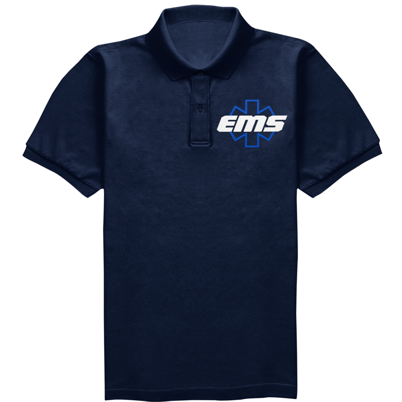 EMS Star of Life Navy Blue Unisex Uniform Polo Shirts - Pooky Noodles