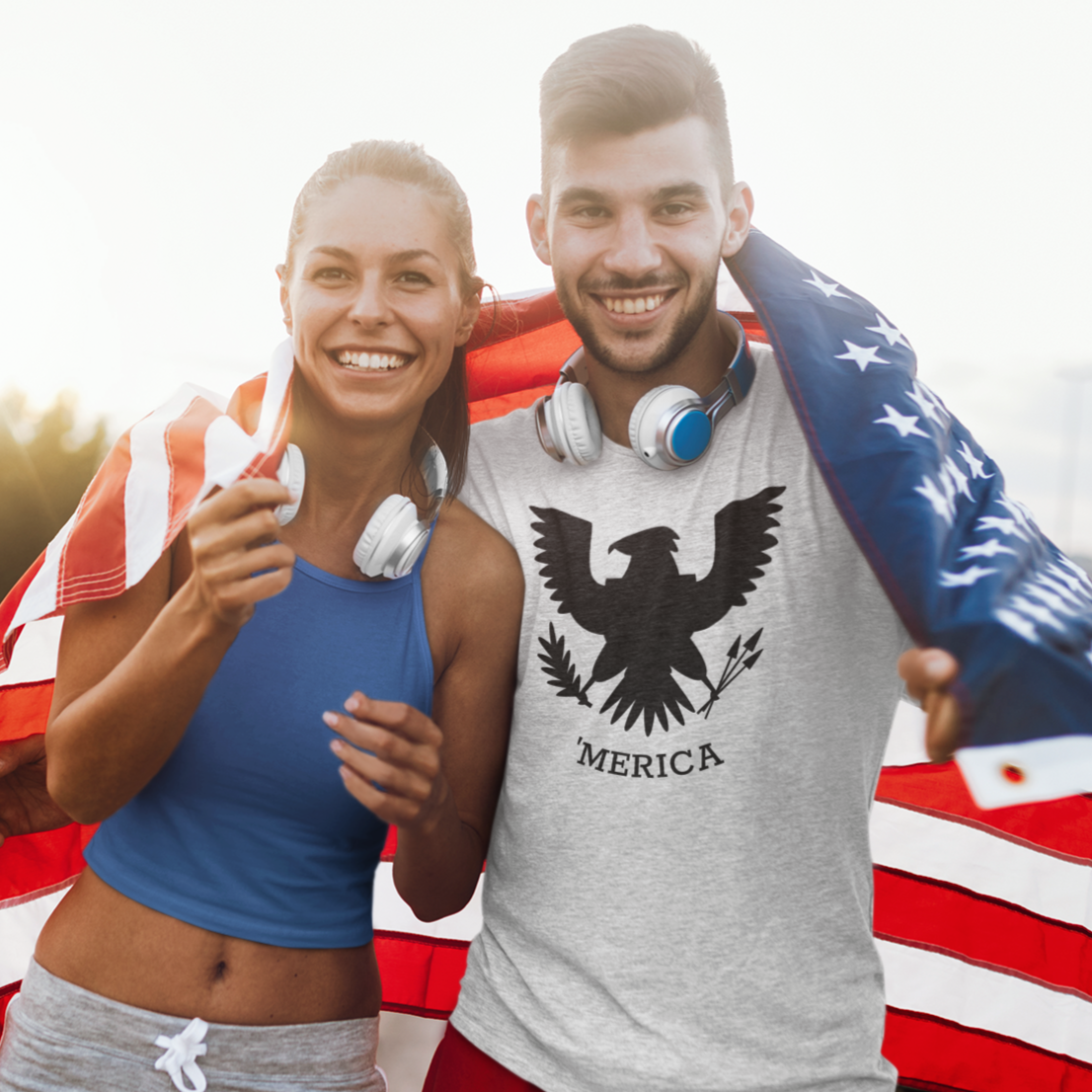 'Merica Unisex Patriotic T Shirt for the 4th of July or Literally Every America Day - Pooky Noodles