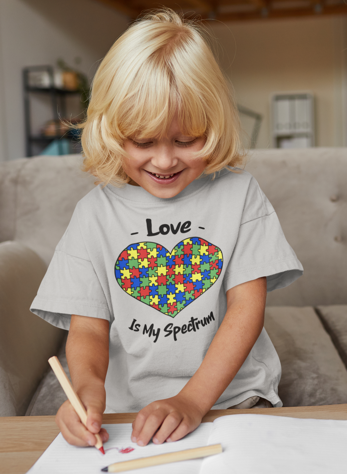 Love Is My Spectrum Autism Awareness Youth T Shirt - Pooky Noodles