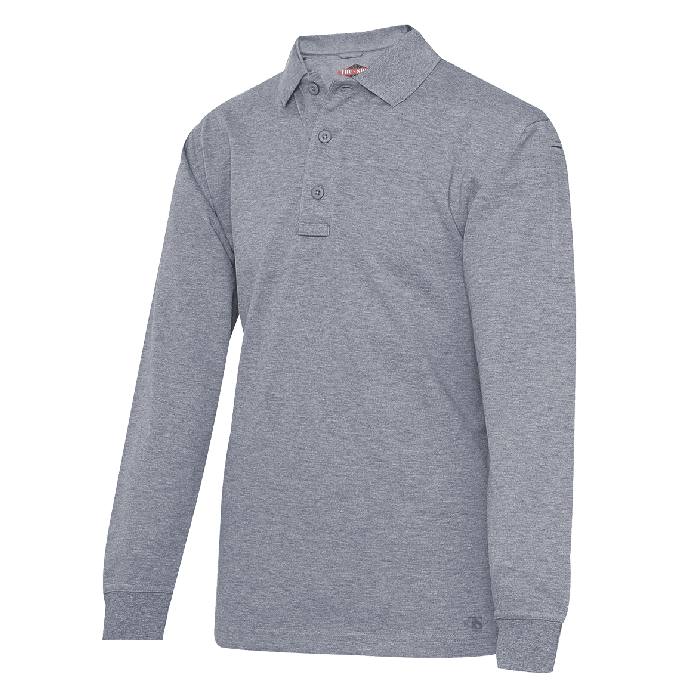 Tru-Spec Original Long Sleeve Polo Heather Grey Size Large