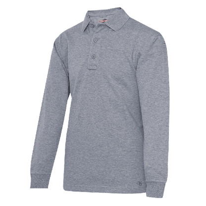Tru-Spec Original Long Sleeve Polo Heather Grey Size Large